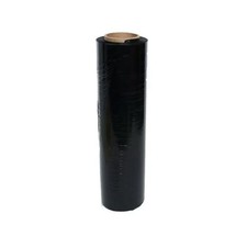 18 x 1500 80 Gauge Stretch Wrap Pallet Black Film Clear 4 Rolls, 6000 ft total