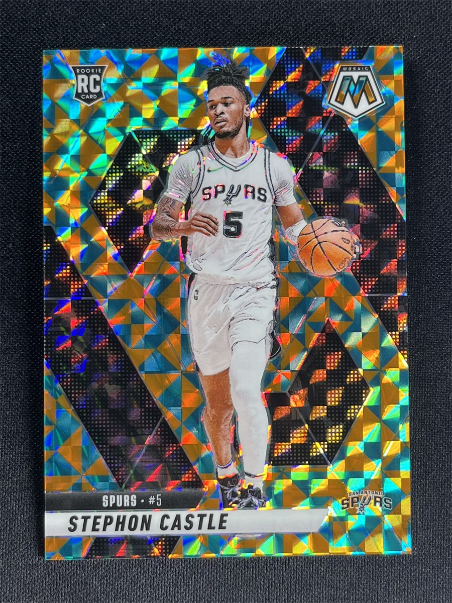 2024-25 Panini Mosaic Stephon Castle #236 Tessellation Mosaic Rookie RC /15