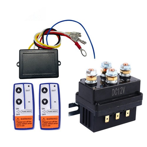 Kit Treuil 4 Câbles Alnicov Contrôleur Manuel Pour Treuil 12V - 1500 à 4500 LB - Avec Relais Intégré - Poignée ABS Étanche Commande Treuil électrique