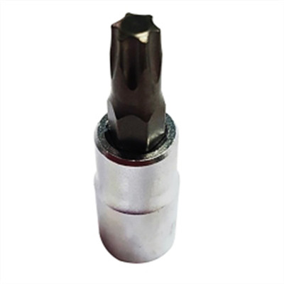 VIM Tools T25 TORX, Gun Metal Gray Bit, Satin Chrome 1/4 Inch Square Drive Bit H