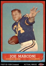 1963 Topps #66 Joe Marconi Bears West Virginia 3.5 - VG+