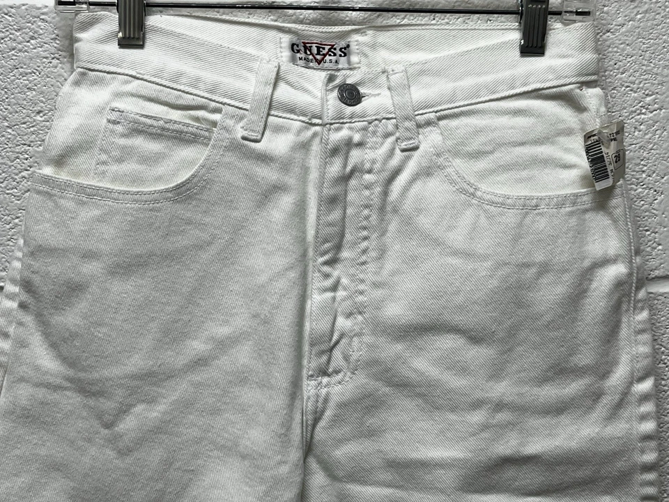 Pantalones Cortos Guess De Colección Blanco Denim Años 80’s 90’s Talla 28 Festival Rave Spring NUEVOS NUEVOS CON ETIQUETAS Foto 2 de 4