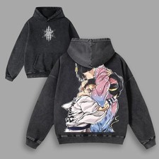 Akaza vs Koyuki Hoodie Demon Slayer Infinity Castle Arc Anime Washed Hoodie