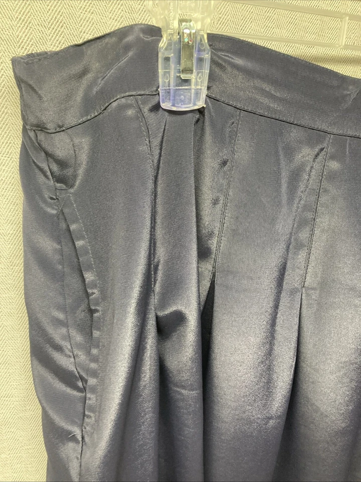 Maxi Falda Maggie Barnes Talla 30W Forro Largo Modesto Azul Marino Bolsillos Pull On Foto 3 de 4