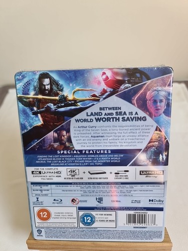 AQUAMAN AND THE LOST KINGDOM 4K UHD BLU-RAY STEELBOOK, DISPATCH SAME DAY - Picture 3 of 13