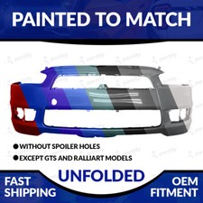 New Painted 2008-2015 Mitsubishi Lancer Unfolded Front Bumper Wo Spoiler Holes