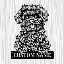 Personalized Bichon Frise Metal Sign, Dog Owner Wall Art, Memorial Gift