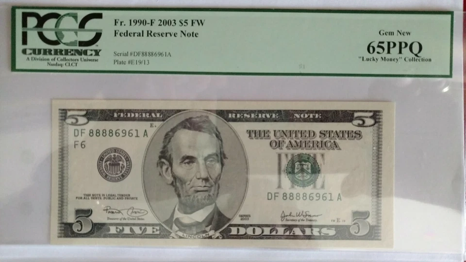 Here is Two Different Bills With the same Serial Numbers Both are PCGS 66PPQ-65. - Image 3 of 4