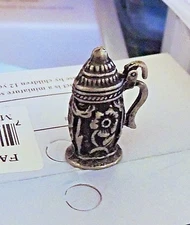 MINIATURE Pewter GERMAN Beer STEIN FOR FAIRY GARDEN or Dollhouse 1" TALL