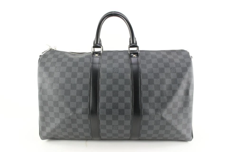 Black Damier Graphite Overnight Bag