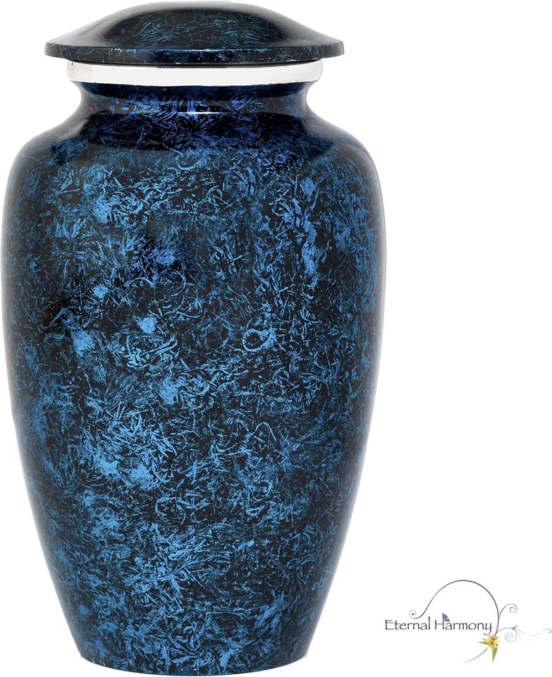 Eternal Harmony Feuerbestattung Urne für menschliche Asche | Beerdigung dunkelblau  - Bild 2 von 4