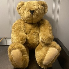 Vintage Authentic Vermont Teddy Bear Company Jointed Brown Guaranteed for Life
