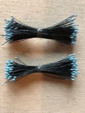Vintage Millinery Flower Blue Black Stamen 2 bunch Lot Unused Stock HzP