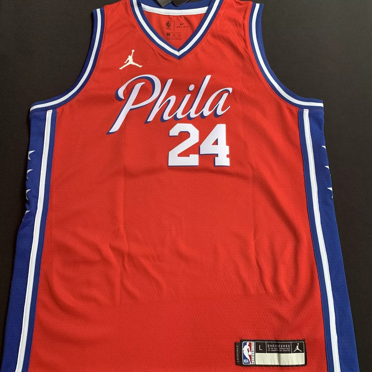 Philadelphia 76ers Trading Card Joel Embiid T-Shirt from Homage. | Royal Blue | Vintage Apparel from Homage.