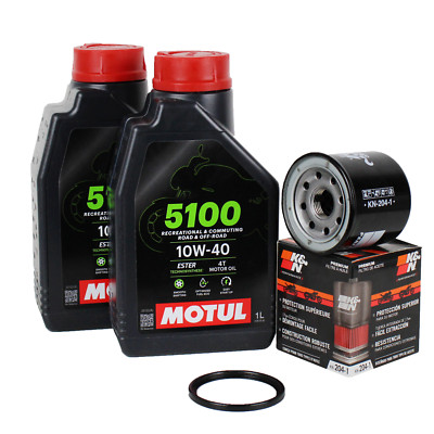 Ölwechsel Motul 5100 10W40 + ÖLfilter KN204 für Honda CBR Kawasaki Yamaha MT-07