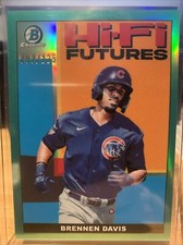2022 Bowman Brennen Davis Hi-Fi Futures Aqua Refractor 093/125 Chicago Cubs