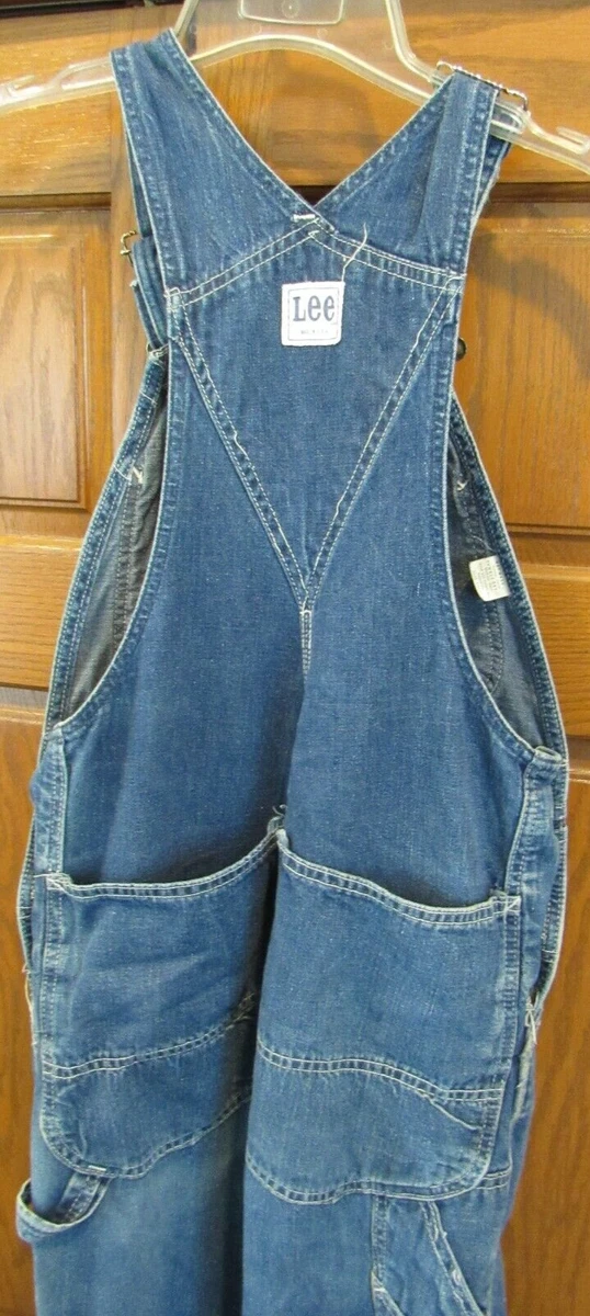 Vintage LEE USA made Bib Overalls denim very small adult or boy's size 26 x 29