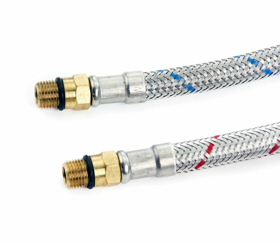 45cm FlexSchlauch 2x Anschlussschlauch G3/8 Armaturen Wasserhahn Druckschläuche - Bild 3 von 3