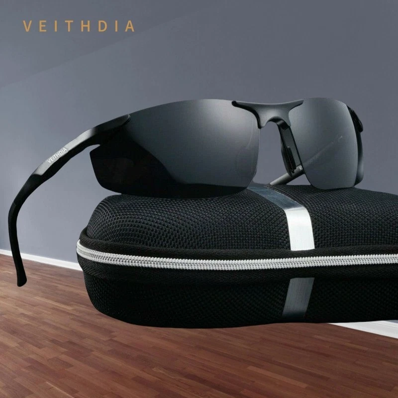 Gafas de sol polarizadas VEITHDIA aluminio HD para hombre ciclismo conducción deportes gafas de sol Foto 2 de 4