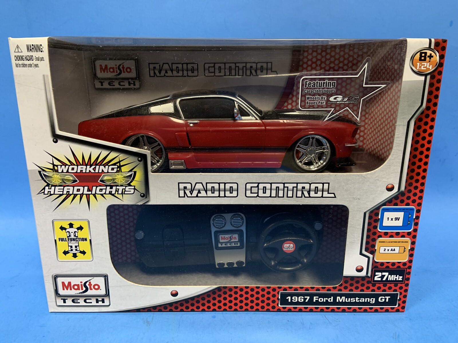 Cars Trucks Motorcycles Toys Hobbies Colors Mhz Maisto R C 1 24 Scale 1967 Ford Mustang Gt Radio Control Vehicle