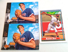 Aaron Sele 1994 Upper Deck Electric Diamond &1992 Topps 1st Round Draft Pick RC