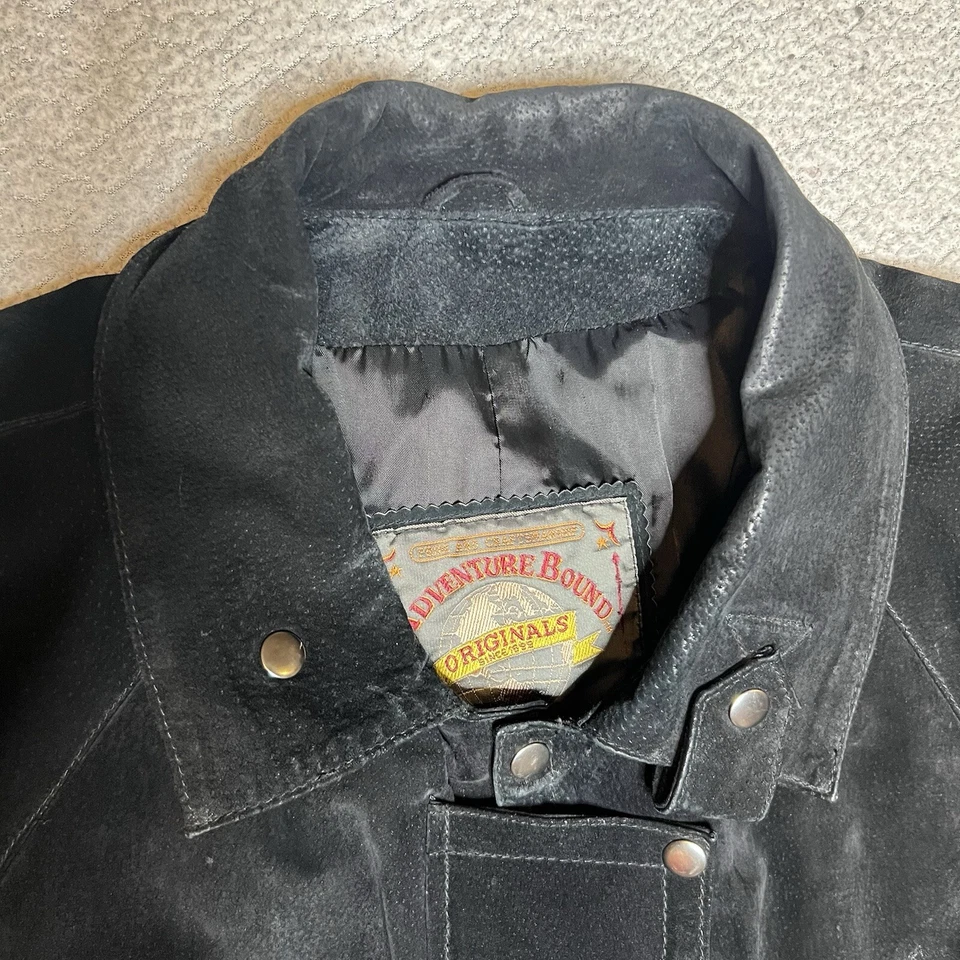 Gabardina Adventure Bound Originals Plumero Outback L Negra Gamuza Broches Forrados Foto 2 de 4