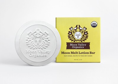 NEW Moon Valley Organics LEMON VANILLA MOON MELT HERBAL LOTION BAR