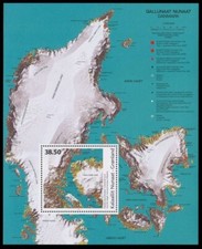 Greenland 2012 Art, Denmark Map With Greenlandic Names, Minisheet, UNM /MNH