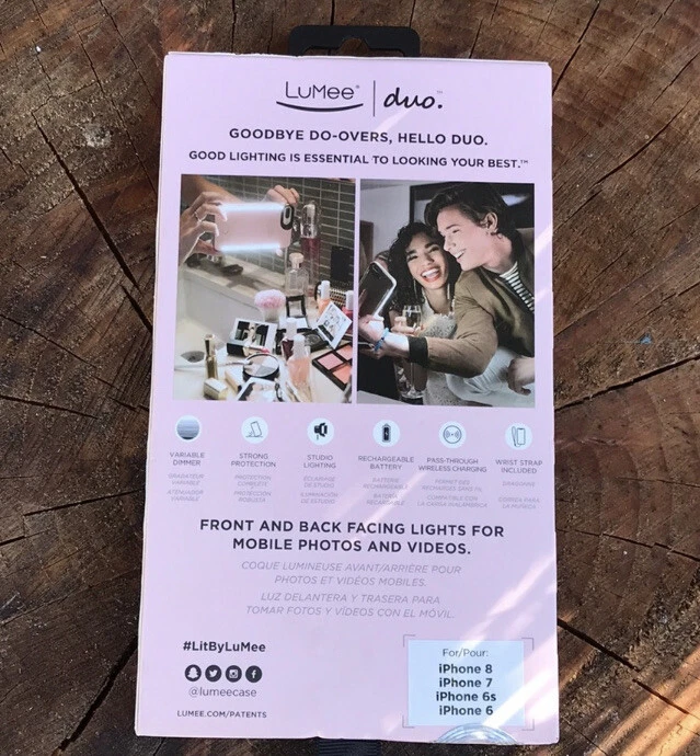 Funda Iluminada Lumee Duo Instafame Oro Rosa Mármol - iPhone 8-7-6 Influencer Foto 4 de 4