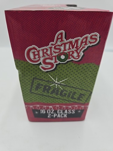 Warner Brothers 16 Oz Glass 2 Pack A Christmas Story - Picture 9 of 9