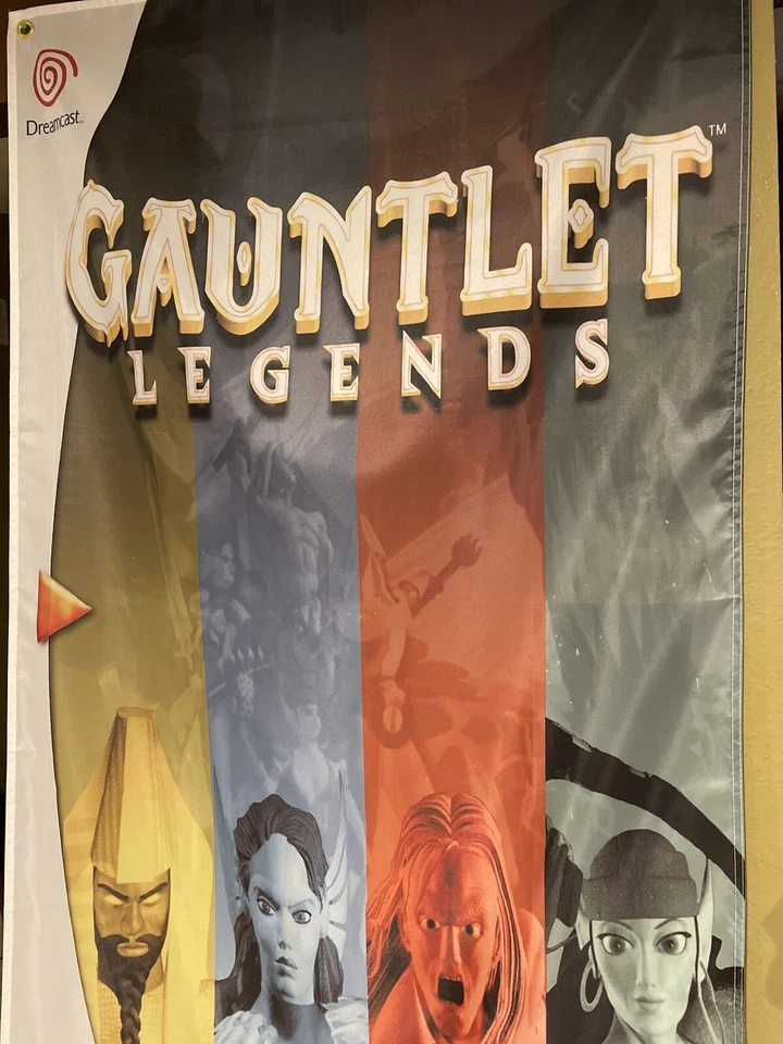 Póster Banner Gauntlet Legends 5 pies Bandera Sega Dreamcast 2000 Midway Foto 3 de 3