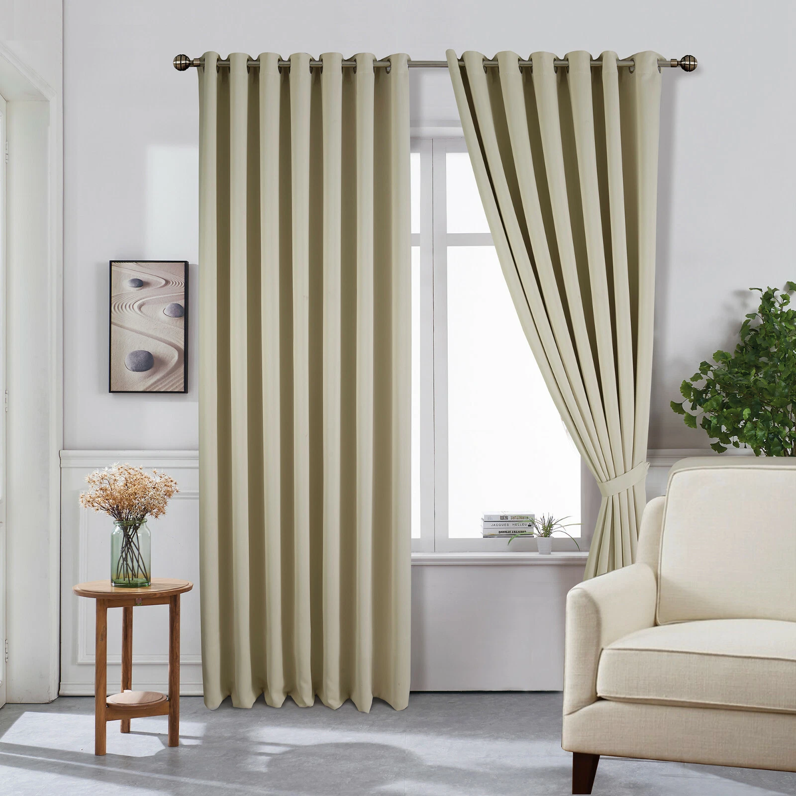 Extra Long 320cm Drop Eyelet Blackout Curtains with 285cm Width + Two Tiebacks
Opens in a new window