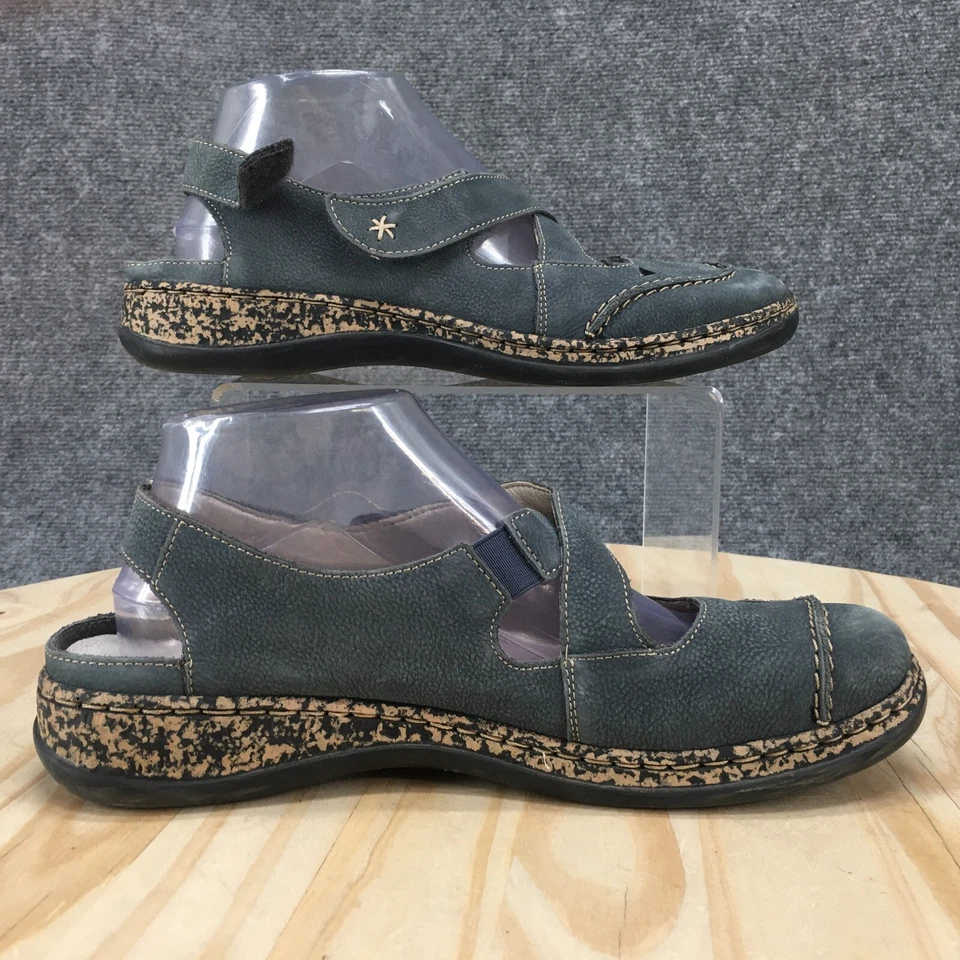 Zapatos Rieker para mujer 39 Daisy 77 informales Mary Jane correa trasera planos cuero azul Foto 2 de 4