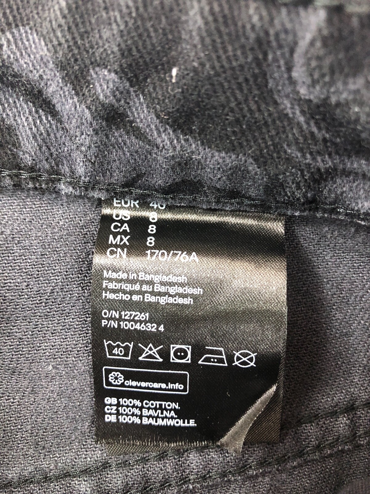 No Fear Jeans H&M Wide Leg Black Spell Out Women Size 8 - 29.5"W 26"L thumbnail 4