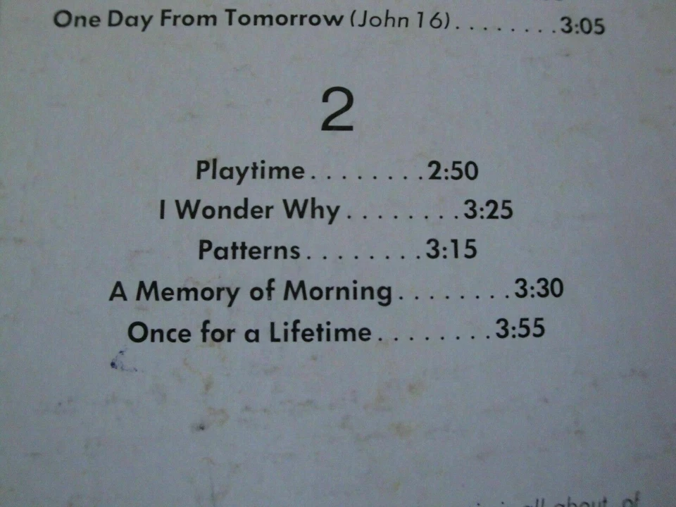 THE WE-OF-YOU ONE FOR A LIFETIME VINYL LP 1969 JORDAN-JOHNSON RECORD STEREO/MONO - Image 4 of 4