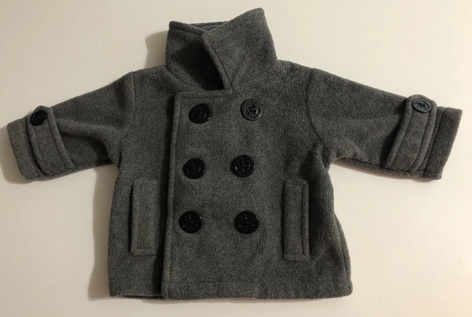 Nuevo chaquetón polar gris “Starting Out” talla 3M niños niñas imitación bolsillos Foto 2 de 4