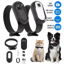 Video Records Cat Dog Camera Collar No WiFi Needed Pet Mini Sport Action Camera
