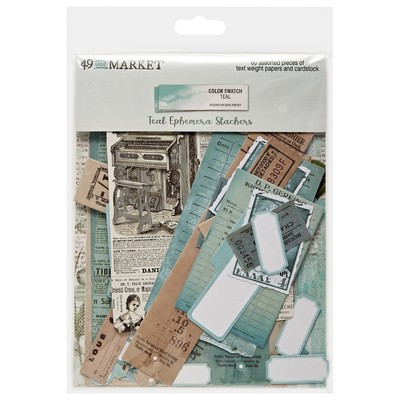 Color Swatch: Teal Ephemera Stackers-60/Pkg