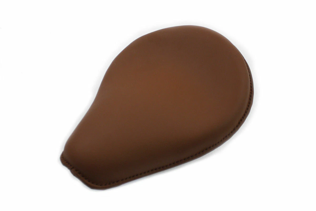 Velocipede Brown Leather Solo Seat for Harley Davidson by V-Twin