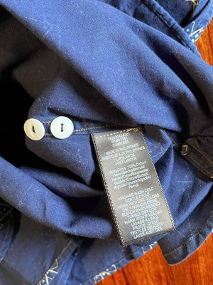 Rrl Indigo Twill Domino Shirt M | eBay