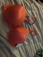 Auden Women  s Coral Lace Light Lift Comfort Wire Demi Coverage Bra 36B New
