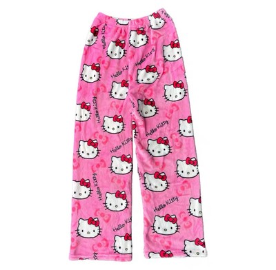 Hello Kitty Pajama Pants Pink Fleece Size Soft Details In Description    