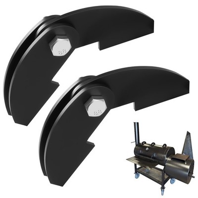 2 Pack Heavy Duty BBQ Smoker Hinge for BBQ Smoker Hinge Doors Size: 8 X 2 1/4