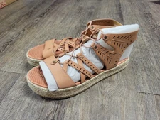 Baretraps NEW Brandy Platform Espadrille Sandal Size 10M Coral Shoes