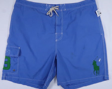 NWT POLO RALPH LAUREN kailua vtg y2k mens XXL 38 40 BIG PONY trunk board shorts