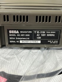 Sega Saturn HST-0004 Console with Controller Gray boxed tested