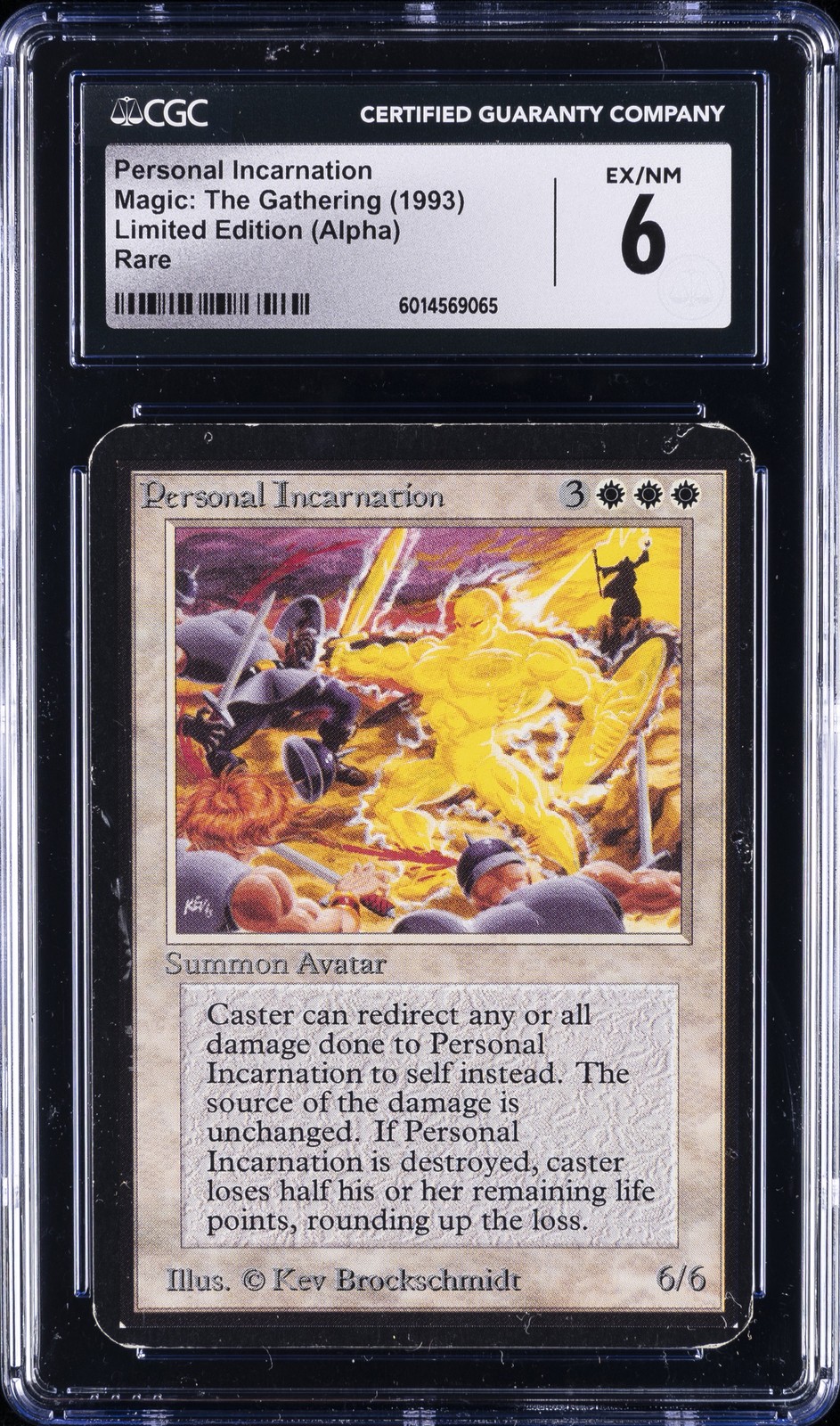 1993 MAGIC:  THE GATHERING #6/6 PERSONAL INCARNATION CGC 6