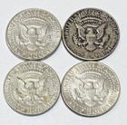 LOT OF (4) 1964 D JFK KENNEDY HALF DOLLARS — photo 1