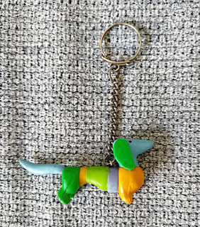 Vintage Olympia 1972 München Maskottchen Waldi Schlüsselanhänger – Dackel Retro