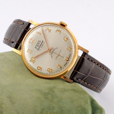SWISS NOS FERO FELDMAN MINT ORIGINAL DIAL MANUAL WIND GOLD PLATED